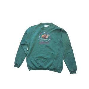 Vintage Santee HVYWT Park City Buffalo Crewneck Sweatshirt XL Made in USA